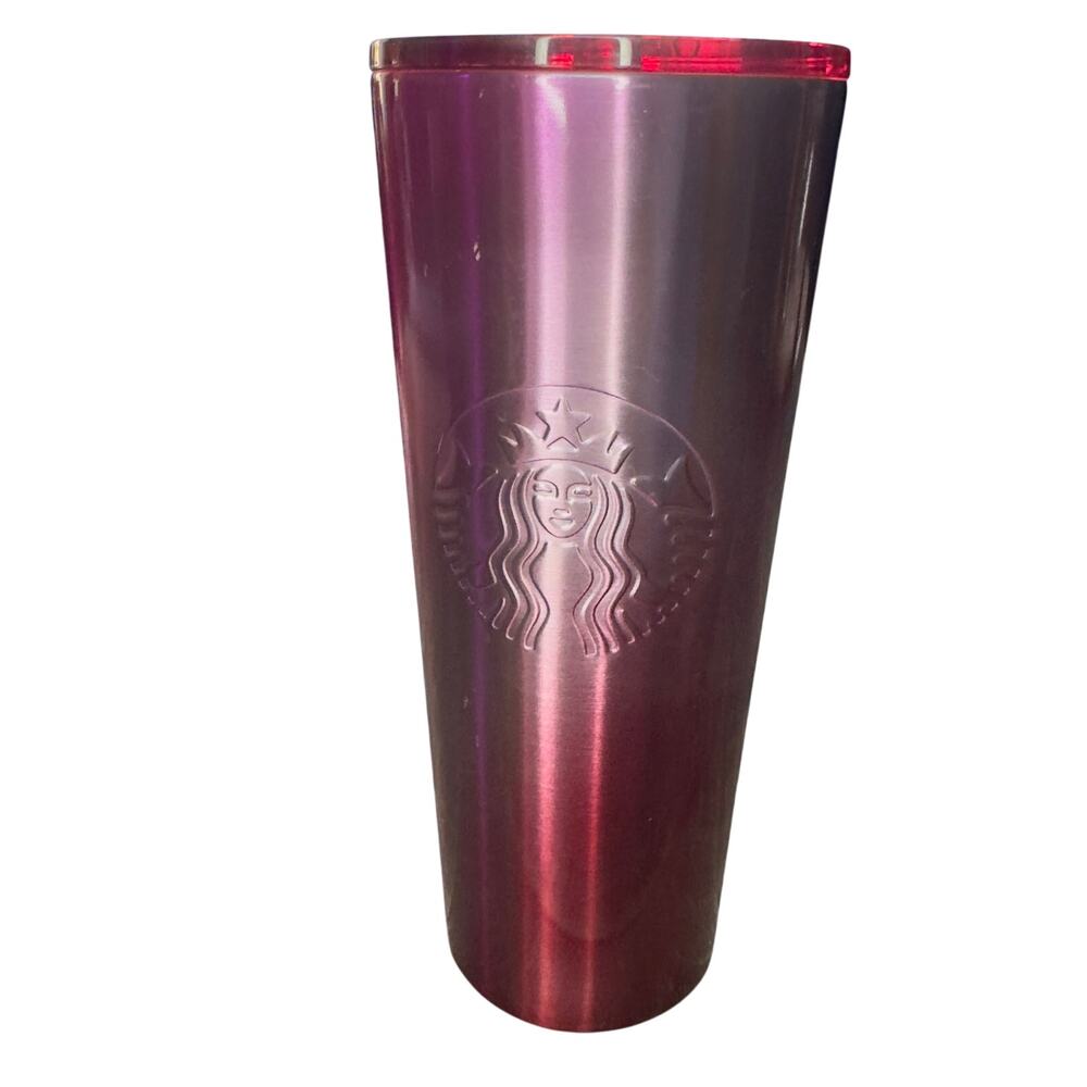 2021 Starbucks Holiday Stainless Steel‎ Ombre Tumbler Cold Cup Venti 24 Oz